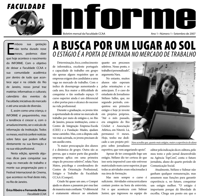 Informe Faculdade CCAA