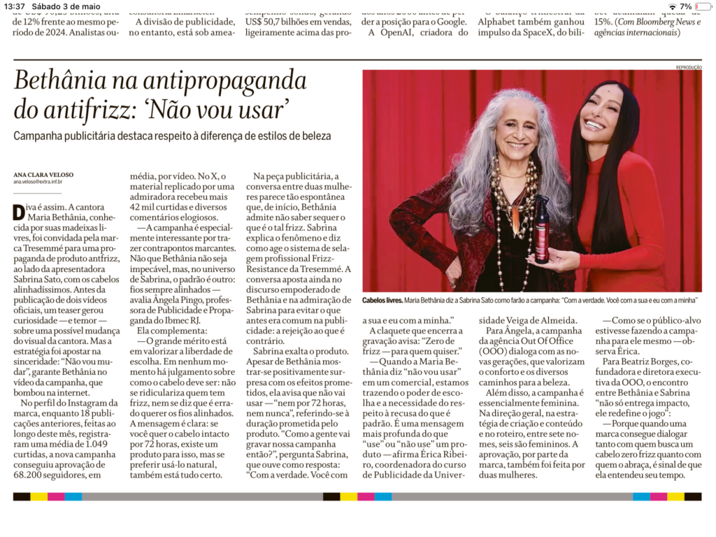 Entrevista sobre representação e discurso publicitário na mídia