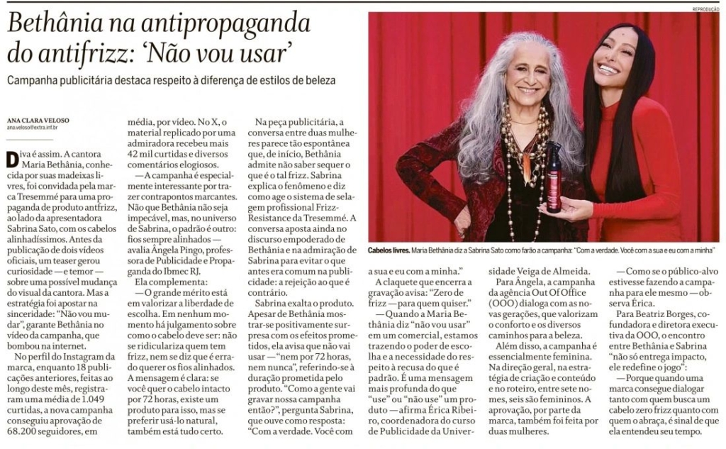 Sobre comercial da Tresemmé [entrevista]