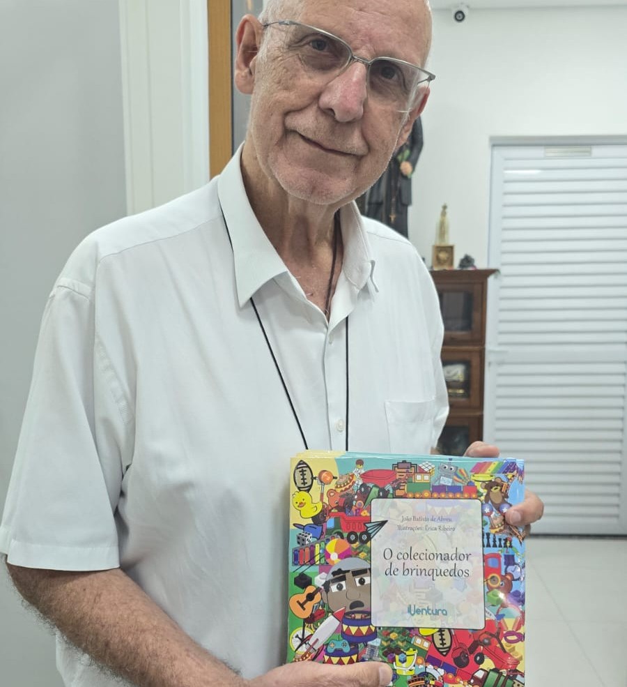 O colecionador de brinquedos: criação, ilustrações e Padre Julio Lancelotti
